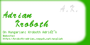 adrian kroboth business card